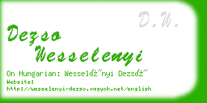 dezso wesselenyi business card